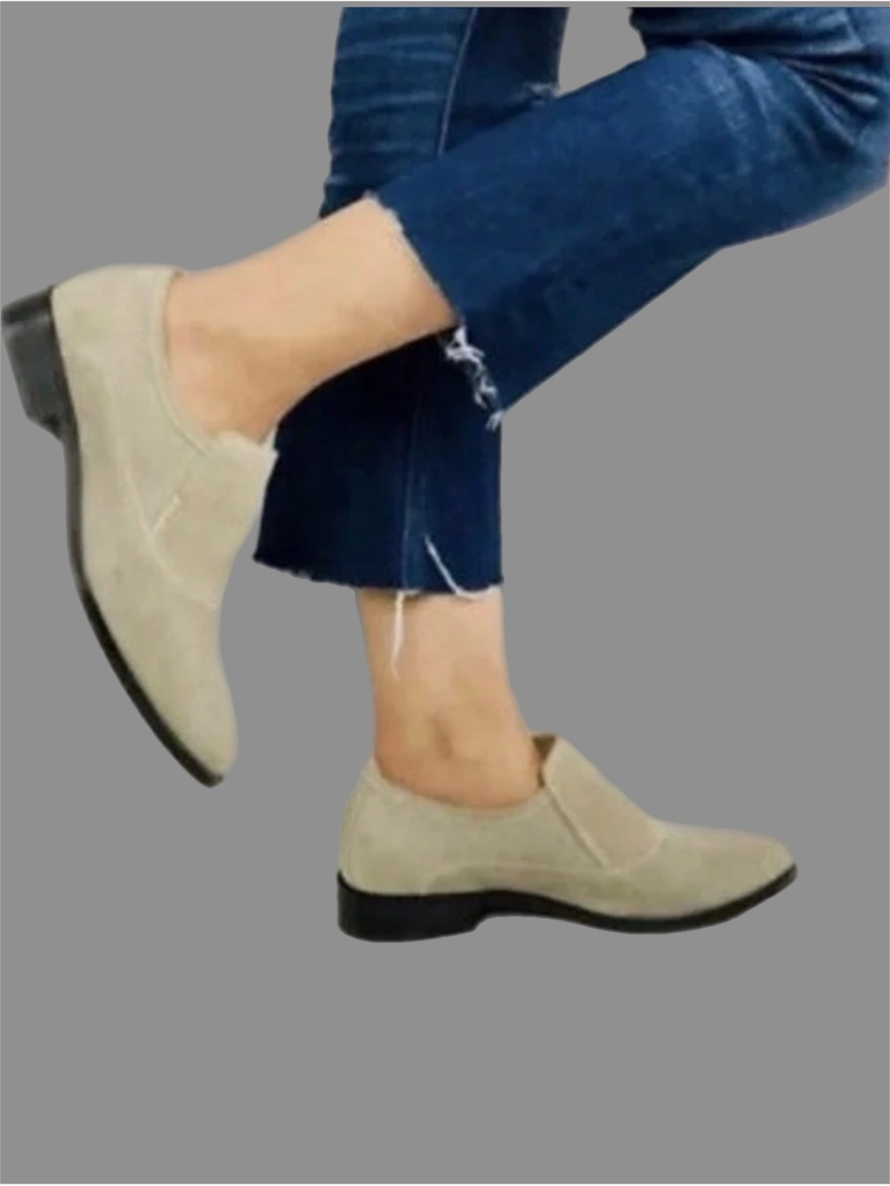 Free People Slip on Ankle Booties Size 8 Tan Suede Preppy Western Shoe Boots